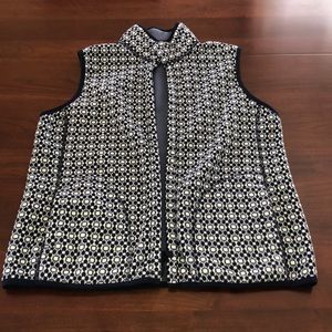Kim Rogers reversible blue fleece vest